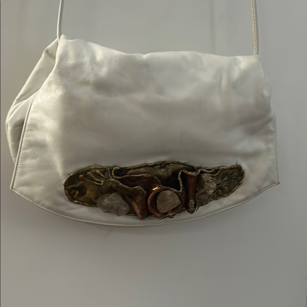 Elegant White Designer Shoulder Bag